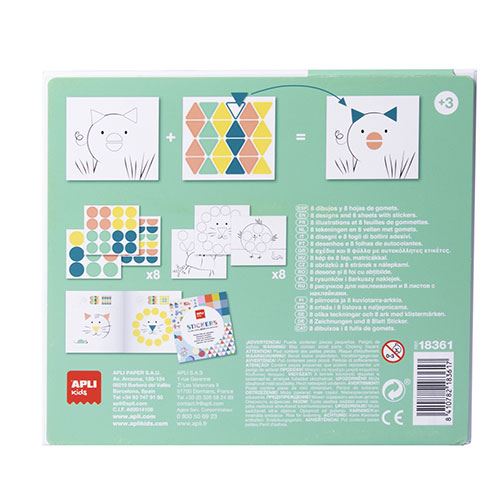 STICKERS BOX GEOMETRICOS - ANIMALES