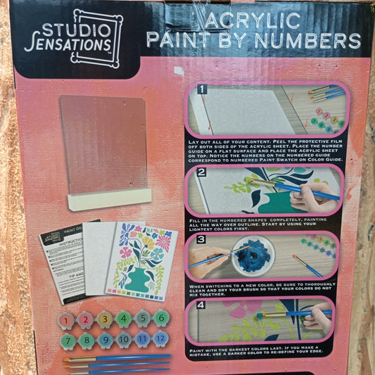 ACRYLIC PAINT BY NUMBERS FLOWRS - AKA