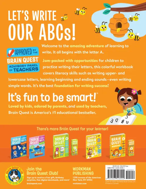 BRAIN QUEST LEARN TO WRITE LETTERS