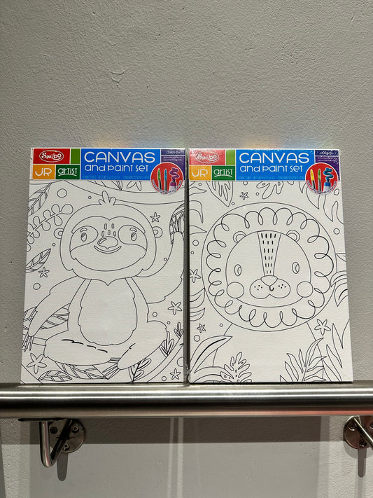 8X12 CANVAS&PAINT LION/SLOTH-SMB