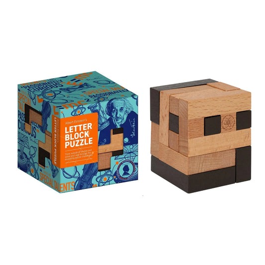 WOOD LETTER BLOCK PUZZLE CUBE