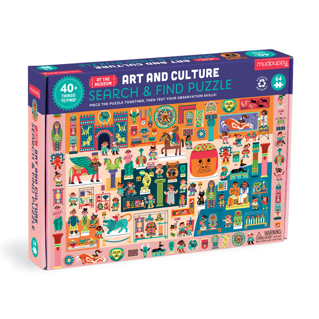 ART AND CULTURE AT THE MUSEUM 64 PIECE SEARCH & FIND PUZZLE