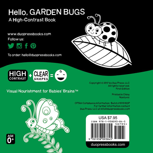 Hello Garden Bugs High Contrast