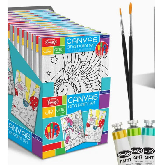 CANVAS AND PAINT SET 8X12 JR ARTIST