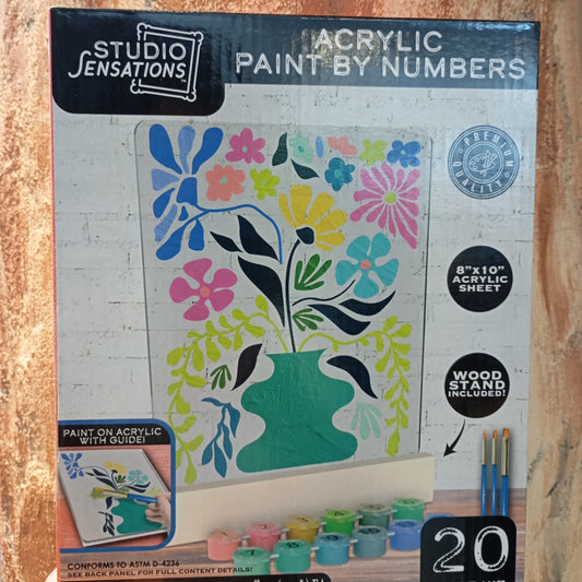 ACRYLIC PAINT BY NUMBERS FLOWRS - AKA