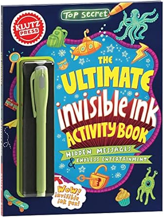 KLUTZPRESS TOP SECRET THE ULTIMATE INVISIBLE INK ACTIVITY BOOK