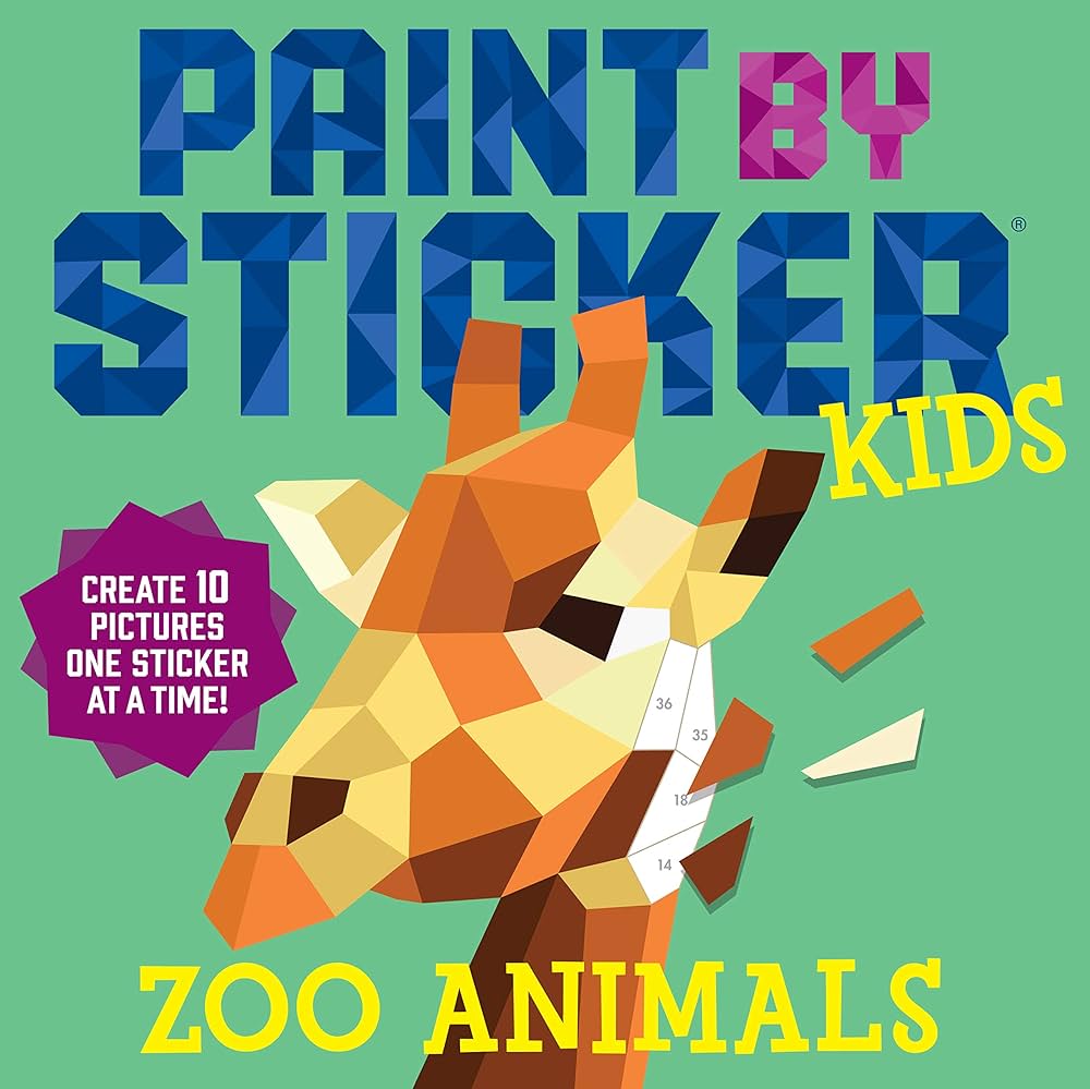 ZOO ANIMALS PAINT BY STICKER KIDS