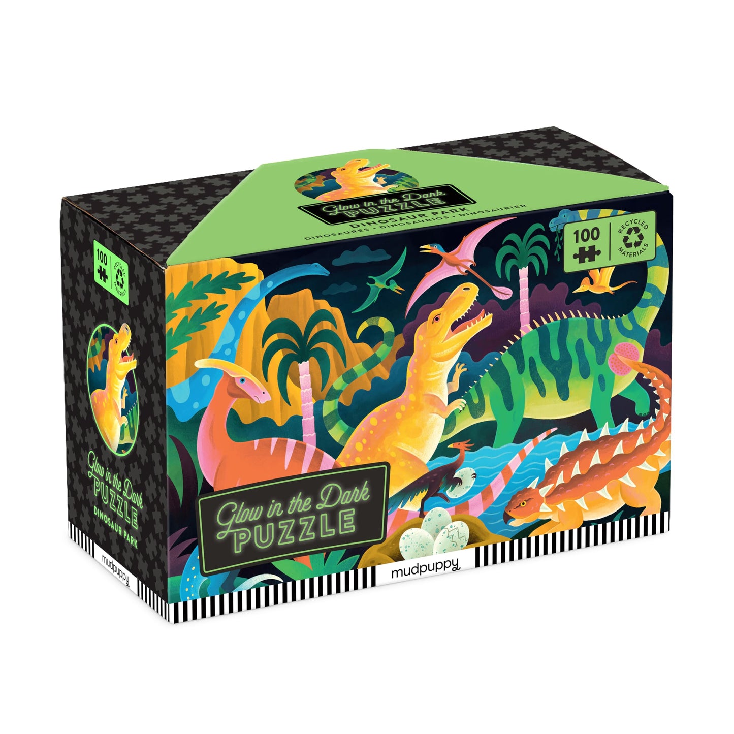 DINOSAUR PARK  100 PIECE GLOW IN THE DARK PUZZLE