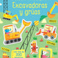MI PEQUEÑO LIBRO DE PEGATINAS EXCAVADORAS Y GRUAS