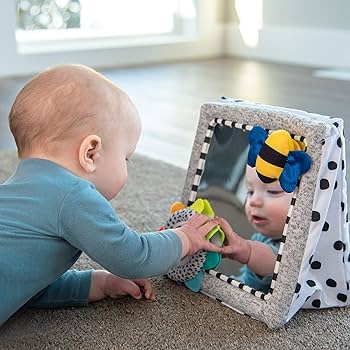 GREY TUMMY TIME SEE ME FLOOR MIRROR