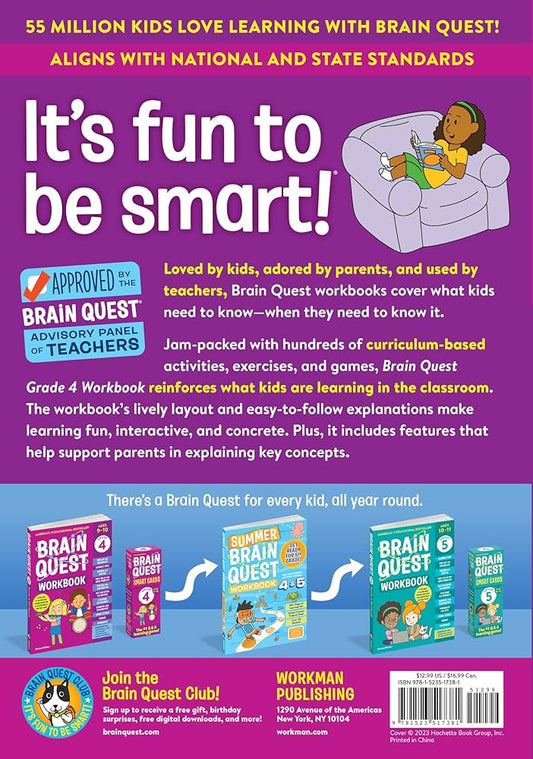 BRAIN QUEST WORKBOOK 4 GRADE