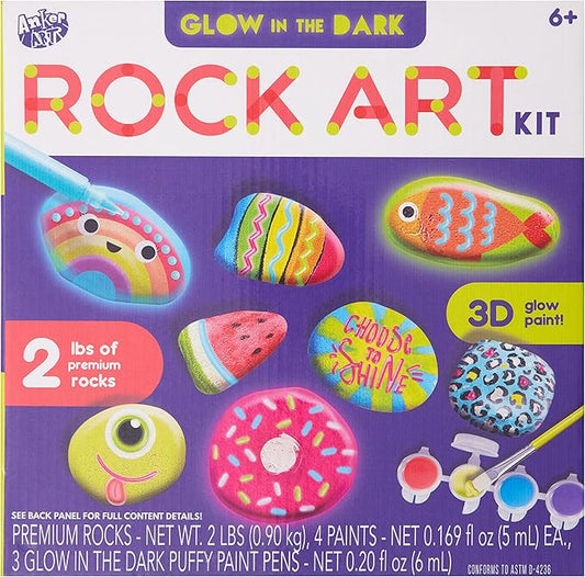 GLOW IN THE DARK ROCK ART KIT - AKA