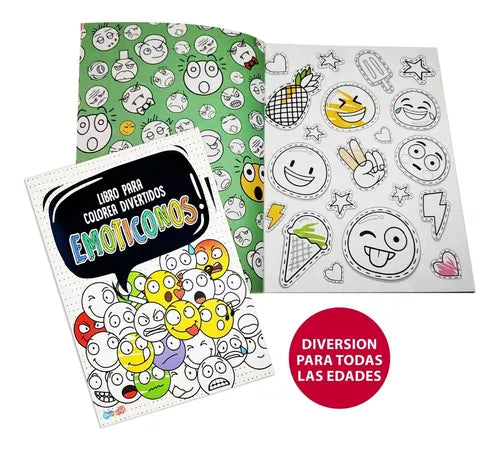 LIBRO PARA COLOREAR DIVERTIDOS EMOTICONOS