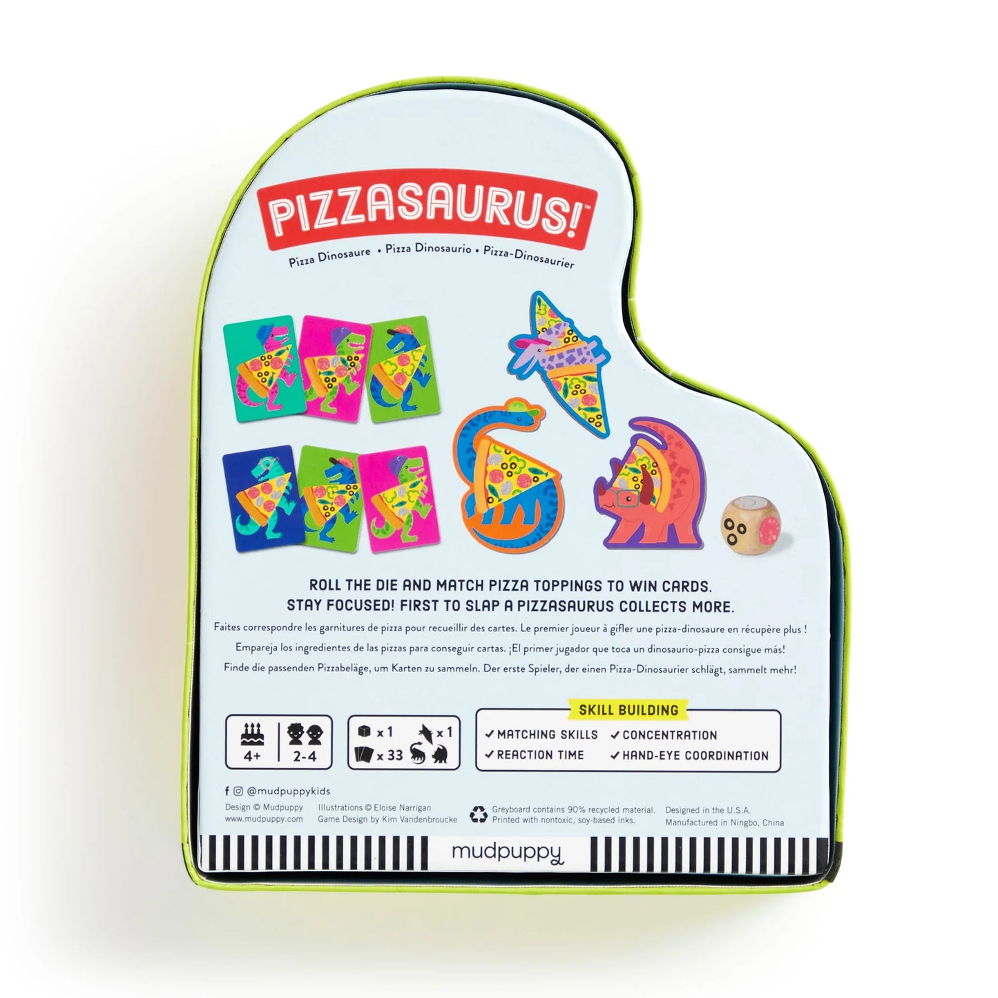 PIZZASAURUS SHAPED BOX GAME