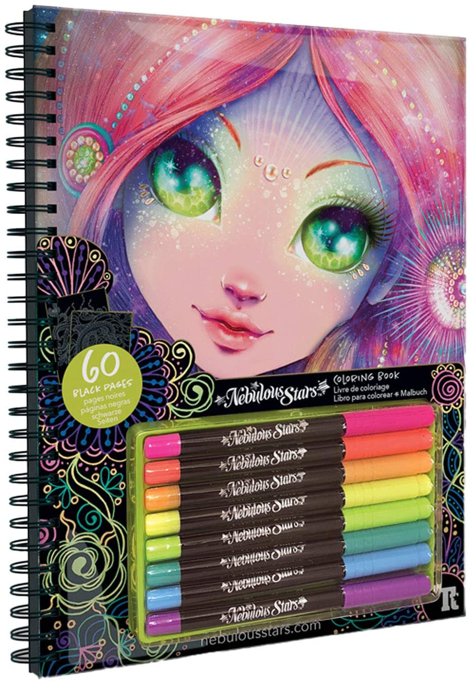 BLACK PAGE COLORING BOOK- CORALIA
