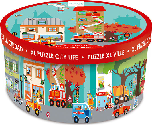 FLOOR PUZZLE CITY 100 PCS