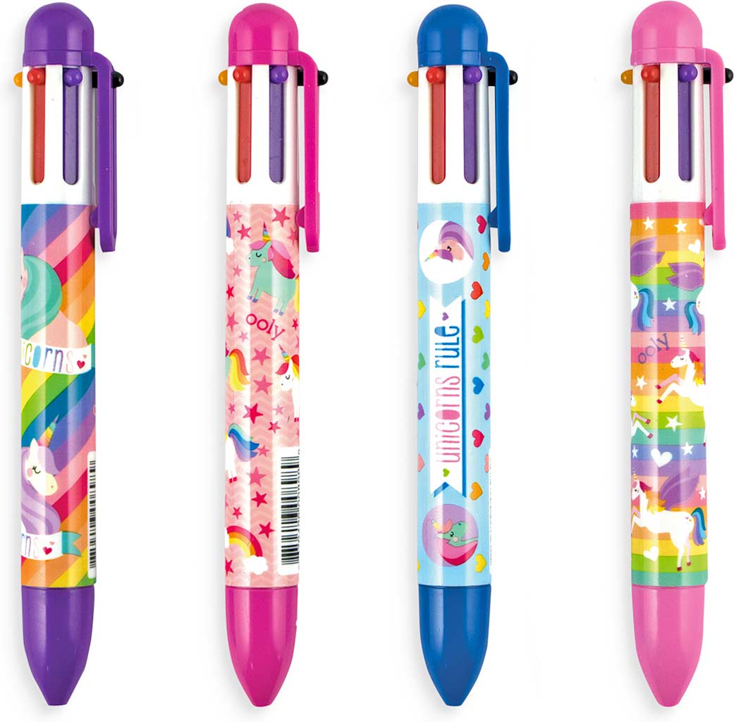 UNIQUE UNICORNS 6 CLICK PENS