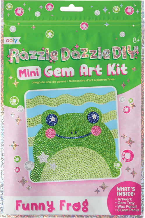 FUNNY FROG RAZZLE DAZZLE DIY MINI GEM ART KIT