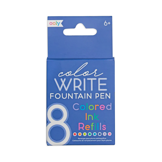 COLOR WRITE COLORED FOUNTAIN PENS INK REFILLS