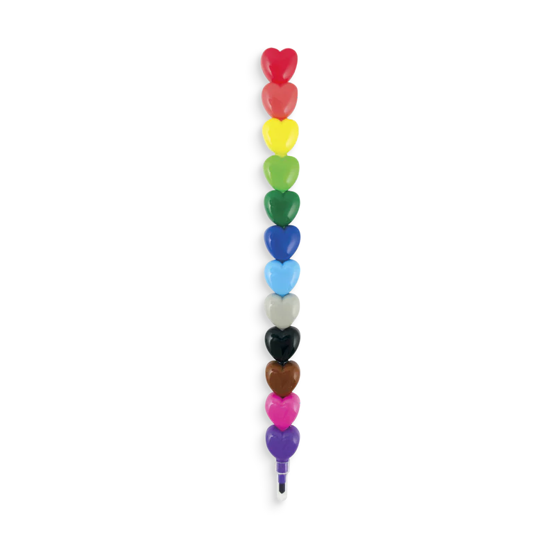 HEART TO HEART STACKING CRAYONS - TUB